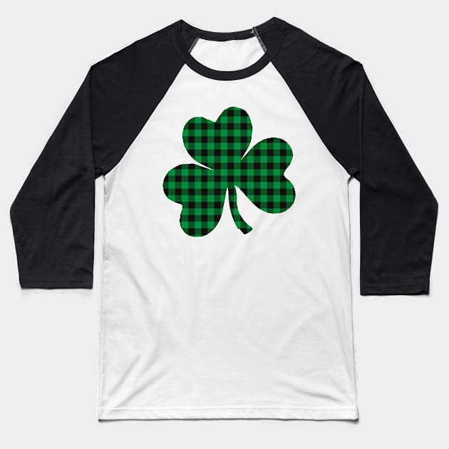 Shamrock Baseball T-Shirt by Kaleidoart